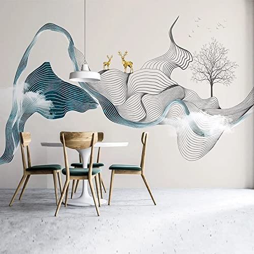 XAONUO Arbres Papier Peint Photo 3D Optique Arbres Textures Animaux Trompe L Oeil | Déco Mural Tableaux Muraux Photo 140X70Cm Mural Décor Motif Poster Géant Stickers Muraux Optique Fond Effet