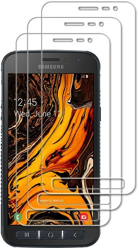 Tzstz 3 Pièces Verre Trempé pour Samsung Galaxy Xcover 4S Protection Écran ,Dureté 9H,Sans Bulles, Anti-Rayures,HD Film de Protection D'écran