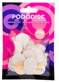 STALEKS PRO Expert Abrasivi monouso - Compatibile solo con PODODISC M Expert - Grana 320 - 50 Pz - Lima abrasiva per lucidatura e levigatezza a lungo termine su dischi per pedicure