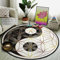 XIAOHUKK Yin Yang Tai Chi Blume des Lebens Runde 3D-Teppich Kinder Krabbelspiel Teppich Familie Wohnzimmer Bodenmatte Schlafzimmer Teppich Dekoration