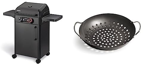 Enders® Elektrogrill eFLOW PRO 2 TURBO™ aus der SHADOW-Serie & ® GEMÜSEPFANNE Grill-Zubehör 8790, BBQ Gourmet, für Gemüse, Salat, Fisch, Pfanne, beschichtet