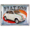 Nostalgic-Art Retro Blechschild, 30 x 40 cm, Fiat 500 – Turin Italia – Geschenk-Idee für Fiat-Zubehör Fans, Original Lizenzprodukt (OLP), aus Metall, Vintage Design, Blechschilder Sprüche