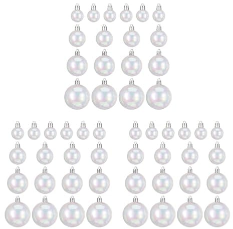 Toddmomy 54 STK Durchsichtige Weihnachtskugeln Weihnachtskugel Anhänger Kunststoffkugel-Dekor Hängende Weihnachtskugel Weihnachtsbaum Dekoration Schillernde Ornamente