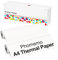 Phomemo Lot de 2 rouleaux de papier pour imprimante thermique A4, 210 mm x 6,5 m Compatible avec Phomemo M832/M833/M834/M835/M836 Imprimante portable A4, pour voyage, maison, photo, facture