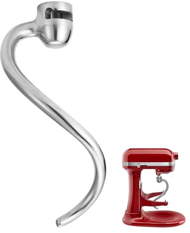 Gancio di ricambio per impasto a spirale in acciaio inox da 6 qt, per mixer Kitchen Aid 5Plus e 6QT, compatibile con accessori per utensili da cucina