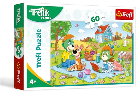 Trefl - Puzzle 60 Teile, Die Abenteuer der Familie Treflik, 4+