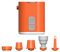 NeovaNex Portable Air Pump with Camping Light, Ultra-Mini, USB Rechargeable, for Inflatables, Air Mattresses, Pool Floats, Sleeping Pads, Swimming Rings, Storage Bags (Orange)