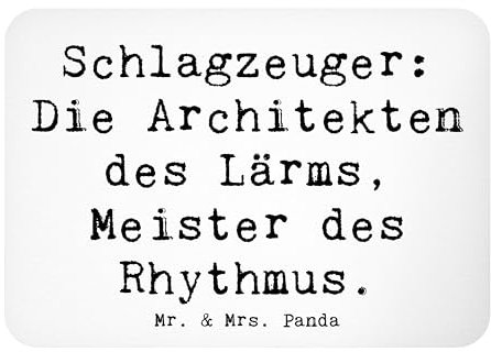 Mr. & Mrs. Panda Magnet Spruch Schlagzeug Architekten - Geschenk, Musikband, Architekten des Lärms, Musikzimmer, Anfänger, Notiz Magnet,