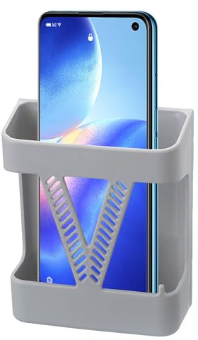 Phone Holder for Wall - TV Remote Control Holder,Mobile Phone Plug Charging Holder Rack, Phone Stand, No Drilling, Multipurpose Storage Box