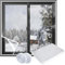 Shackcom Fenster Isolierfolie Thermo Cover Transparente 120cm X 160cm Für Fensterisolierung gegen Wind und Kälte Fensterisolierung-Selbstklebend/Wiederverwendbar