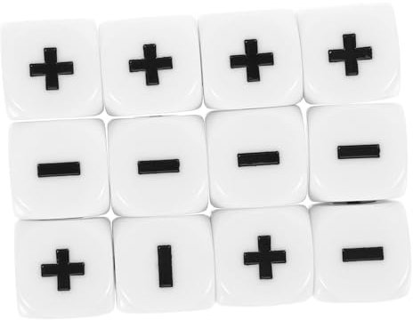 BESTonZON 48 STK Würfel für Kinder Spiele sterben klassenzimmer zubehör würfel Kinder würfel stapeln aufklärung Kinder Mathe Lernen Lernspielzeug für Kinder Standard-Spielwürfel Acryl Weiß