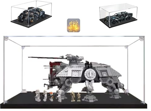 19.7x11.8x9.8in 3mm Acrylic Display Case for Lego Diecast Model Car 1/10 Scale DC Batman Batmobile Tumbler 76240 42127 BTS Dynamite 21339