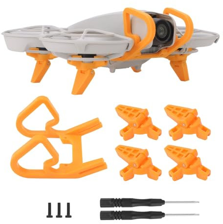 Gimbal Bumper Guard für DJI Neo Zubehör, Gimbal Schutz für Neo, Geeignet für DJI Drohne Versicherung Kamera Kratzschutz mit Fahrwerk (Orange)