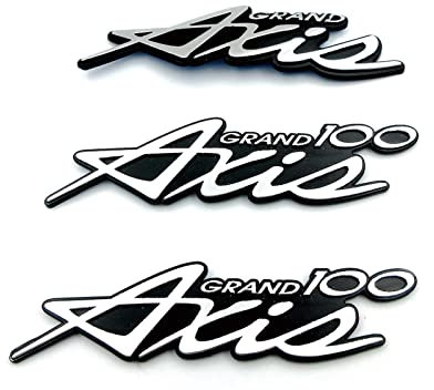 QPQXZCV Motorrad Chrom Öl Kraftstoff Tank Gas Abdeckung Verkleidung Dekorative Emblem Abzeichen Aufkleber Für Yamaha Für Grand Axis 100 Körper Logo Aufkleber Set