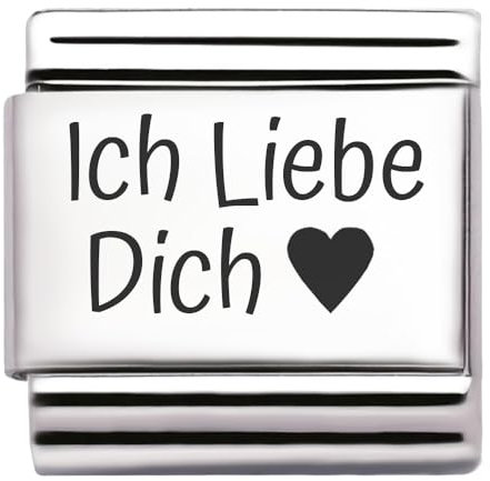 2Burned Italienische Charm Ich Liebe Dich für 9 mm Armbänder aus Edelstahl 1x Schmuck Für italienisches Stretch-Gliederarmband