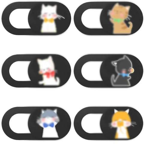 CATOR 6 Pezzi Webcam Cover, Copri Webcam Slider Copertura Webcam Ultra Sottile Camera Cover per Laptop, PC, Computer Portatile, Phone, Tablet, Smartphones, Noteboook