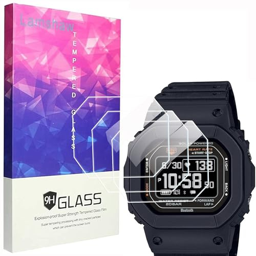 Blueshaweu Displayschutzfolie Kompatibel mit Casio G-Shock DW-H5600, 9H Härte Panzerglas Schutzfolie [3 Stück ] Kompatibel für G-Shock DW-H5600 (HD)