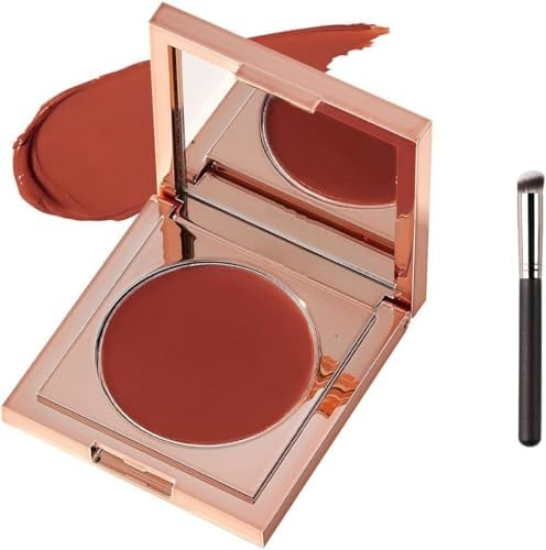 Roze Under Eye Corrector,Colored Clay Cc Undereye Corrector,Color Corrector For Dark Circles With Brush,Under Eye Concealer,Cream Foundation Under Eye Makeup (Red)