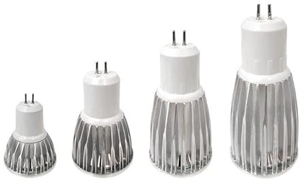 Fengyan Bulbi Domestici, Confezione da 20 faretti LED COB AC85-265V E27/GU10/G5.3 3W/5W/7W/9W Lampada da casa in Alluminio(G5.3 Warm White,5W)