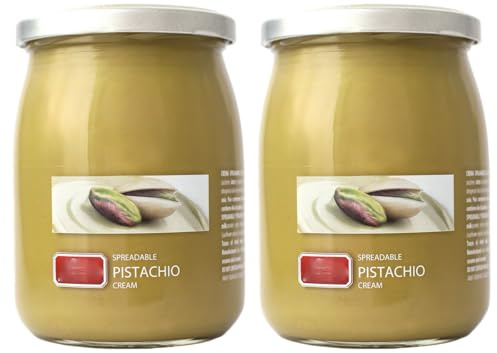 Palmzen Sicilian Pistachio Cream Spread - 600g (Pack of 2) | Creamy & Spreadable, Versatile Paste Spread | Authentic Italian Pistachio Spread with 45% Pistachios – Gluten-Free, Palm Oil-Free