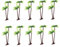 Mikikit 10 Miniature Palm Tree Decor Palma Artificiali per Torte Decorazioni Fotografici Realistici e Leggeri per Home Party e Eventi