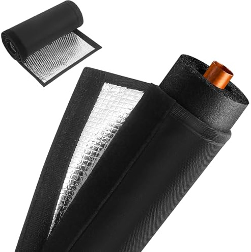 Lconvicely 3-Schicht 183×26 cm Rohrisolierung für Klimaanlagen, Außen-Isolierhülle mit wasserdichtem Oxford-Gewebe und Klettverschluss, für AC-Leitungen & Splitgeräte im Außenbereich