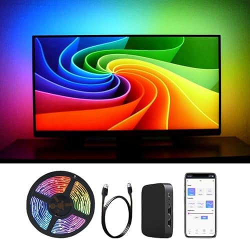 TV LED Lights Backlight Strip, Immersive Ambient Lighting Strip, 2.0 Backlight Kit with Sync Box, Intelligent Voice Control