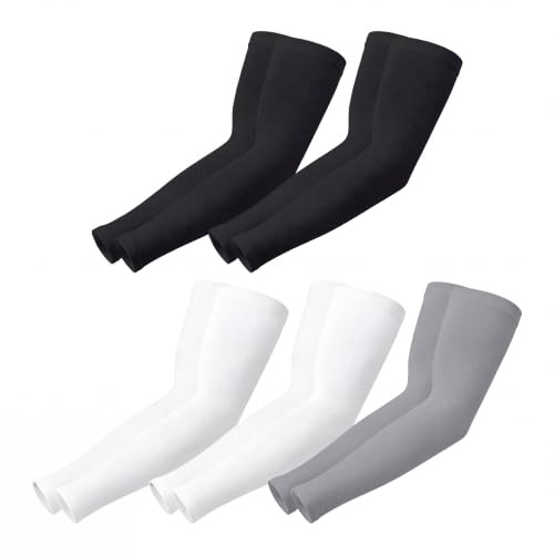 5 Paar arm sleeve Kühlung UV-Schutz Ärmlinge, Tattoo Cover für Damen Herren | UPF 50, leicht & atmungsaktiv, nahtlose Armabdeckungen, Outdoor-Arbeiten, Ideal für Basketball, Baseball, Golf