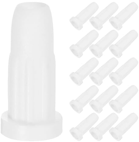 TOBBOMEY 50 Stück 50 Stück Weiße Rollenbuchsen Einsätze aus Kunststoff 33x16mm für Kinderbett Rollenaufnahme Möbel Steckdosen Ersatz für Babymöbel und Stühle