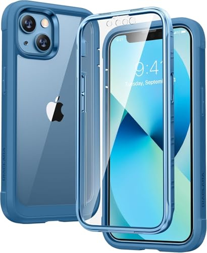 Diaclara für iPhone 13 Hülle 360 Grad Militärschutz, Blau