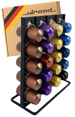 ULROAD Kapselhalter passend für Nespresso Kapseln (40 Kapseln) - MADE IN GERMANY - Kapselspender, Kapselständer, Halterung Kaffeekapsel Kapselmaschine Zubehör