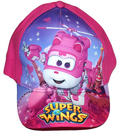 Super Wings Mädchen Cap Kappe Schirmmütze (52, Pink)