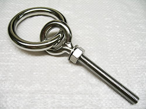 Stainless Steel Ring Eye Bolt 6MM (Eyebolt Ringbolt Long Shank Marine Boat)