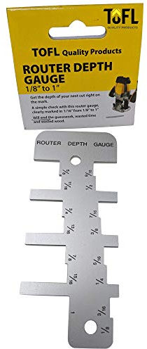 TOFL Router Depth Gauge – Easy Bit Depth Measuring Tool for Hobbyist Woodworking and DIY Projects
