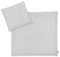 Julius Zöllner Jersey- Kinderbettwäsche 80x80 + 35x40 cm, 2-teiliges Set aus Deckenbezug und Kissenbezug, 100 Prozent Jersey-Baumwolle, mit Reißverschluss, Standard 100 by Oeko-TEX, Tiny Squares Grey