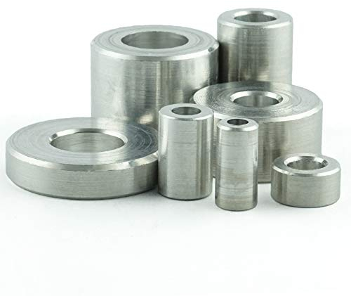 Eisenwaren2000 |M6 Distanzhülse aus Alu - Ø außen: 12 mm; Ø innen: 6,6 mm; Länge: 5 mm - (10 Stück) Abstandshalter - Distanzscheibe - Aluhülse