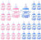 MINGZE 24 Stück Süßigkeiten Flasche, Candy Flaschen Babyflaschen Geschenkbox Baby Shower Party Candy BoxFavors Geburtstagsfeier Dekoration für Babydusche Party Taufe Geschenkpaket (Pink + Blau)