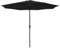 Happy Garden Parasol droit HAPUNA rond 3,30 m de diamètre noir avec manivelle. Parasol droit inclinable.