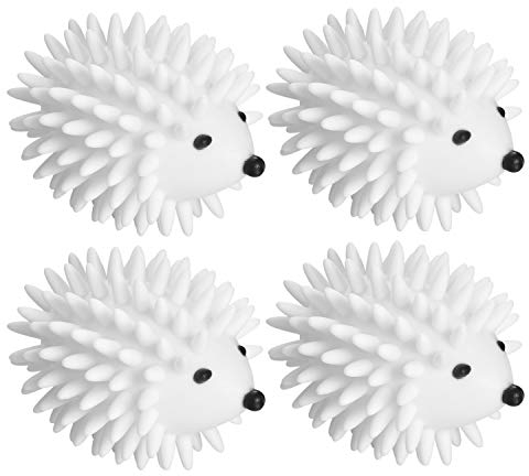lzijun Lot de 4 balles de séchage pour le linge, blanc en plastique hérisson réutilisables et anti-enchevêtrement