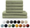 Blumtal Premium Frottier Handtücher Set 4 teilig 100% Baumwolle - Oeko-TEX zertifiziertes Badetuch 2X (70x140 cm) + Towel 4X (50x100 cm) - saugstarkes Frottiertücher Set - Handtücher Grün