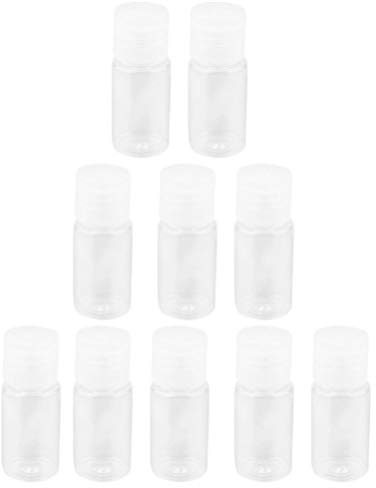 FOMIYES Transparente Reiseflaschen Kunststoff leere Quetschflaschen Behälter mit Klappverschluss für Frauen Creme, Flüssigseife, Waschmittel, 24 Stück, 10 ml