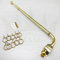 GOLD EXTENDABLE WITH RINGS WINDOW DRAPERY ARM - 30CM TO 50CM