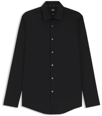 Slim-fit Hemd Aus Elastischer Baumwoll-popeline Mit Bügelleichtem Finish