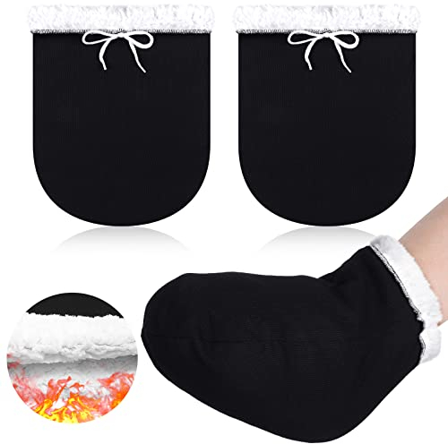 Giegxin 2 Stück Gipssocken, dick, warm, Gipsstrumpf, Schutz für Damen und Herren, Bein, Knöchel beim Gehen, Schwarz, 13.39 x 10.24 Inch