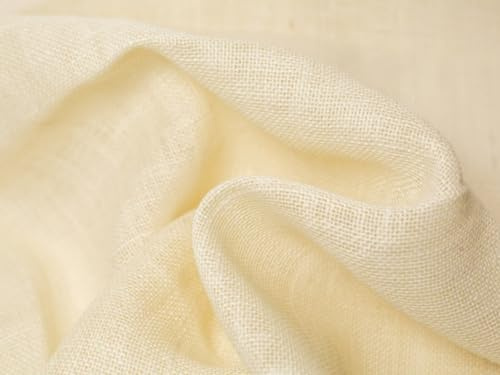 Jute-Stoff, einfarbig, Meterware, Weiß