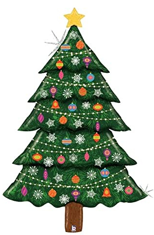 Ballonim® Weihnachtsbaum ca. 83 cm x 85 cm Luftballons Folienballon Party Dekoration