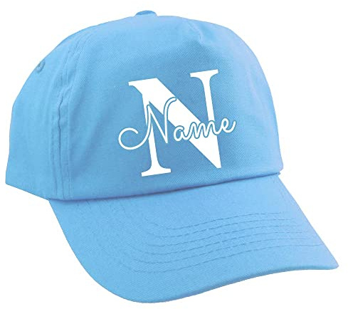 Elefantasie Personalisierte Cap für Kinder Baseball Kappe mit Name oder Wunschwort Bedruckt für Jungen und Mädchen Buchstabe