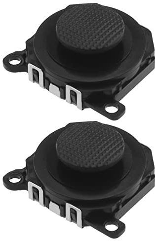 ECSiNG 2 pezzi 3D pulsante analogico joystick di ricambio compatibile con PSP 1000 3D pulsante di controllo joystick analogico plastica nero