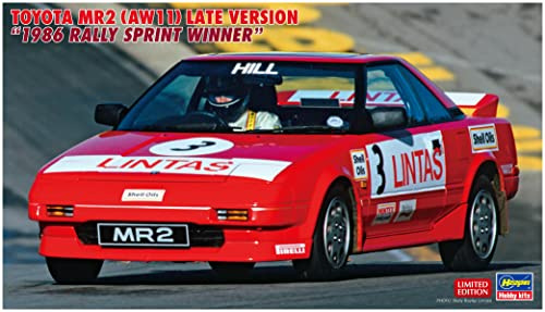 Hasegawa 20638 1/24 Toyota MR2 Late Version 1986 Rally SprintWinner Model Kit, Multi-Colour