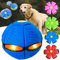 Jouet pour animal de compagnie - Jouet pour chien - Soucoupe volante - Balle soucoupe volante pour animal de compagnie - Balle soucoupe volante pour chiens - Bleu - Sans lumières